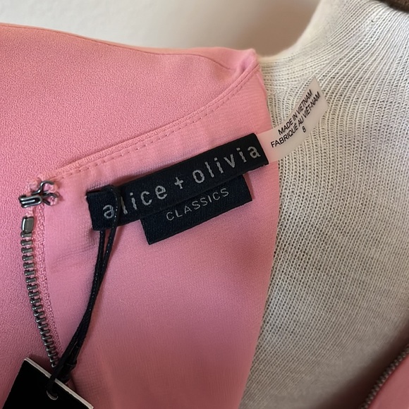 NWT Alice and Olivia Calista Rose Dress Double Layer 8 - Picture 10 of 10